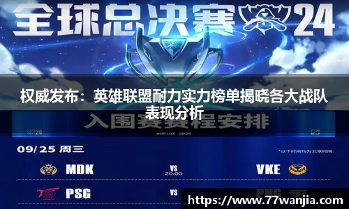 权威发布：英雄联盟耐力实力榜单揭晓各大战队表现分析