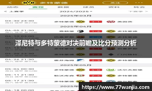 泽尼特与多特蒙德对决前瞻及比分预测分析